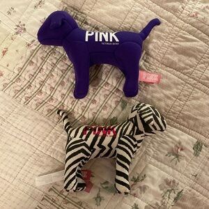Victoria's Secret PINK Plush Dogs - Purple and Zebra